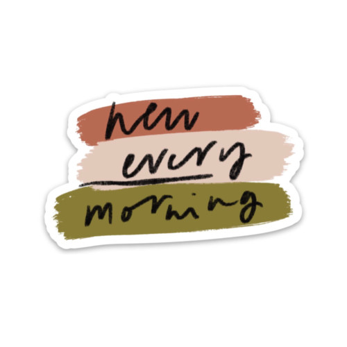 Swaygirls stickers | Lamentations 3:22 new every morning | Christian sticker for a hydro flask, laptop, water bottle | Faith, Bible verse quotes, religious decal