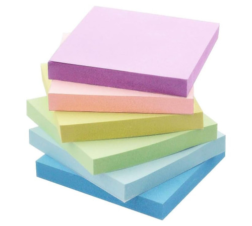 Sticky Notes 3x3 Inches, 12 Pads Colorful Sticky Notes, Self-Stick Note Pads, Sticky Notes Bulk - 50 Sheets/Pad (6 Pads)