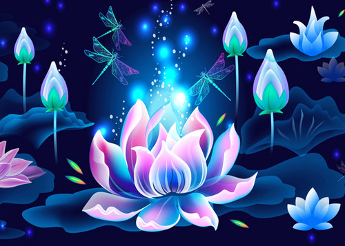 DAICHEL Lotus Diamond Art Painting Kits for Adults - Full Drill Diamond Dots Paintings for Beginners, Round 5D Paint with Diamonds Pictures Gem Art Painting Kits DIY Adult Crafts Kits 12x16inch DAICHEL Lotus Diamond Art Painting Kits for Adults - Full Drill Diamond Dots Paintings for Beginners, Round 5D Paint with Diamonds Pictures Gem Art Painting Kits DIY Adult Crafts Kits 12x16inch