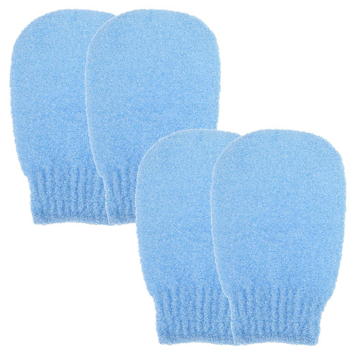 Sibba 2 Pairs Exfoliating Gloves, Exfoliating Mitt Body Scrubber for Removing Dirt and Dead Skin, Body Exfoliator for Shower Bath, Tan Removal, Keratosis Pilaris (Blue) Sibba 2 Pairs Exfoliating Gloves, Exfoliating Mitt Body Scrubber for Removing Dirt and Dead Skin, Body Exfoliator for Shower Bath, Tan Removal, Keratosis Pilaris (Blue)
