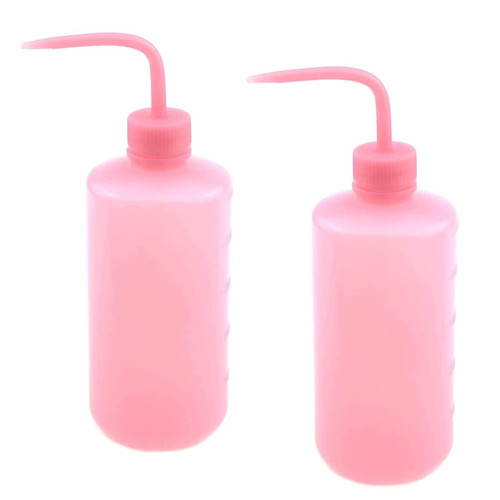 MY MIRONEY 2Pcs Plastic Watering Bottle 500ML Squeeze Bottle Plant Flower Succulent Watering Can Pink Wash Bottle with Bend Mouth MY MIRONEY 2Pcs Plastic Watering Bottle 500ML Squeeze Bottle Plant Flower Succulent Watering Can Pink Wash Bottle with Bend Mouth