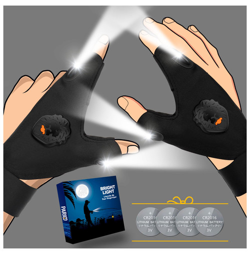 PARIGO LED Flashlight Men Tool Gifts - Christmas Stocking Stuffers Cool Gadgets for Dad Him Women Who Have Everything Adults Unique Birthday Waterproof Finger Lights Camping Running Fishing