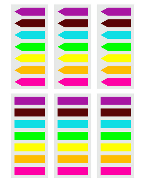 ABINLIN Sticky Tabs for Binders 840 Sheets, Index Tabs 2 Inch, Book Tabs for Annotating Books,Writable and Transparent Page Tabs (7 Colors)