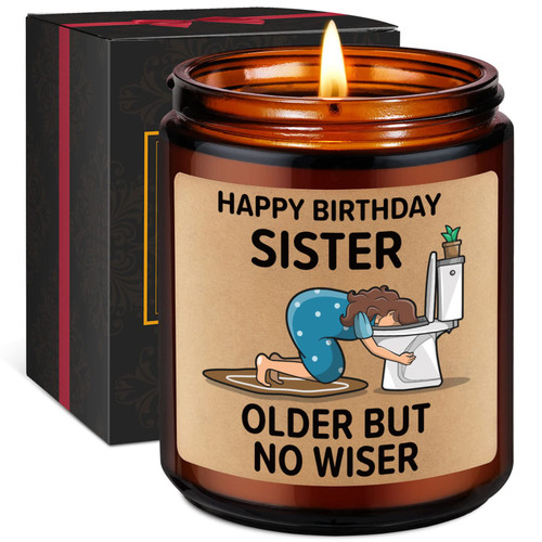 Miracu Scented Candles - Funny Sister Birthday Gifts from Sister, Brother - 30th 40th 50th 60th Happy Birthday Gifts for Sister, Fun Birthday Candles for Sister - Happy Birthday Sister, Big Sister Miracu Scented Candles - Funny Sister Birthday Gifts from Sister, Brother - 30th 40th 50th 60th Happy Birthday Gifts for Sister, Fun Birthday Candles for Sister - Happy Birthday Sister, Big Sister