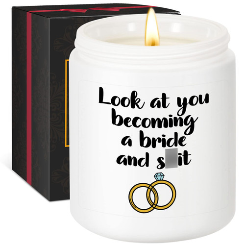 Miracu Funny Bride Candle - Future Mrs Gifts, Bride to Be Gifts, Bride Gifts - Engagement Gifts for Women, Wedding Gifts for Bride, Bridal Shower Gifts for Bride to Be, Bachelorette Gifts for Bride