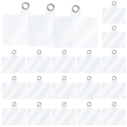 KALIONE 20Pcs Phone Lanyard Tab, Phone Tether Tab, Transparent Crossbody Phone Strap Tether, Universal Phone Tether Patches, Cell Phones Case Patch Pad Safety Drop Protection for Phone