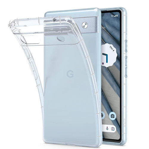 Qoosea for Google Pixel 7A Case Crystal Clear Anti-Yellowing Shock-Absorption Scratch Resistant Premium Flexible TPU Silicone Cover Case for Google Pixel 7A 5G