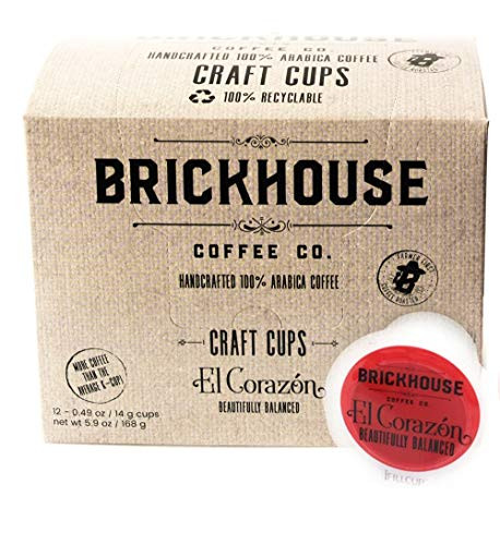 Light-Medium Roast Honduran El Corazon Coffee Pods Cups by Brickhouse Coffee Co.  12 Qty