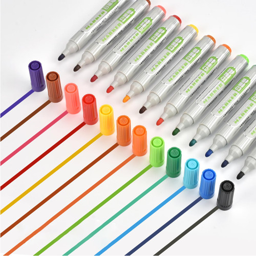 EooUooIP Dry Erase Markers Bullet Tip, White Board Markers Dry Erase, 12 Assorted Colors Low Odor Whiteboard Markers, Colored Dry Erase Markers, School And Office Supplies