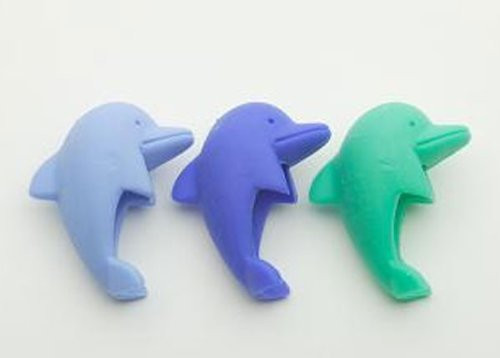 Iwako 3 Dolphin Pencil Top Japanese Erasers