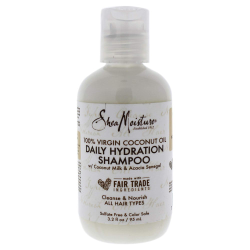 Shea Moisture 100 Percent Virgin Coconut Oil Daily Hydration Shampoo for Unisex, 3.2 Ounce Shea Moisture 100 Percent Virgin Coconut Oil Daily Hydration Shampoo for Unisex, 3.2 Ounce