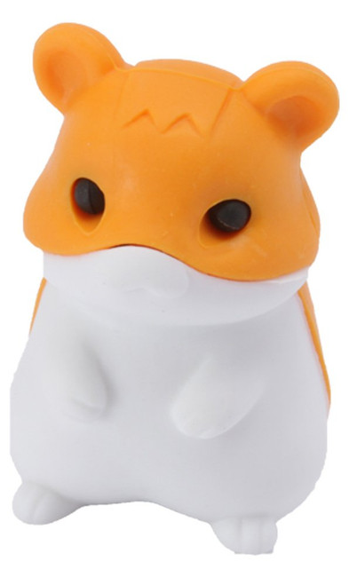 cute orange hamster eraser from Japan by Iwako