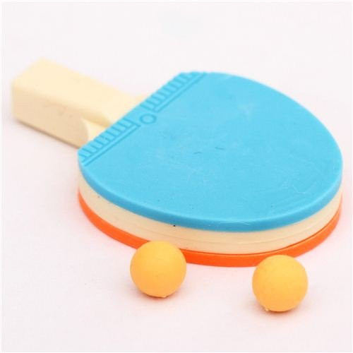 Iwako Blue-Orange Table Tennis Racket Eraser from Japan