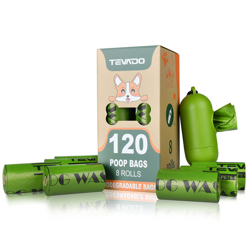 Tevado 120PCS Dog Poop Bag, Extra Thick Large Poop Bags for Dogs, Premium Dog Poop Bags Leak Proof, Tear Resistant Dog Pet Waste Bags Doggie Bags Scented with Free Dispenser