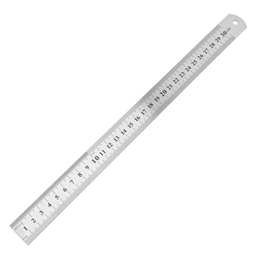 Auniwaig Straight Ruler, 30cm/11.8-inch Scale Ruler, Stainless Steel Ruler, Measuring Tool for Engineering Office Architect and Drawing 1 Pcs