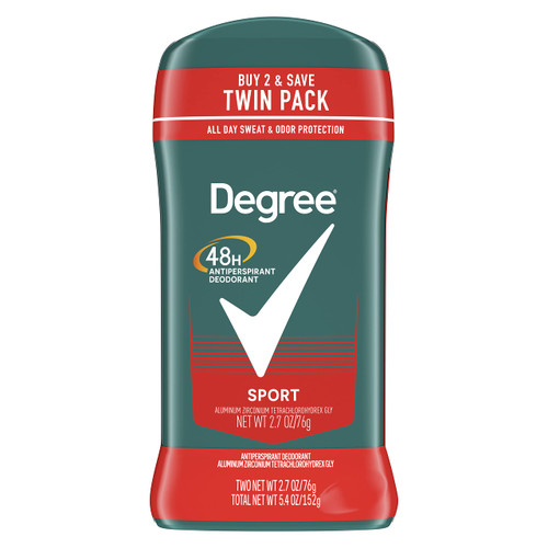 Degree Men Original Protection Antiperspirant Deodorant 48-Hour Sweat & Odor Protection Sport Antiperspirant For Men 2.7 oz Twin Pack Degree Men Original Protection Antiperspirant Deodorant 48-Hour Sweat & Odor Protection Sport Antiperspirant For Men 2.7 oz Twin Pack
