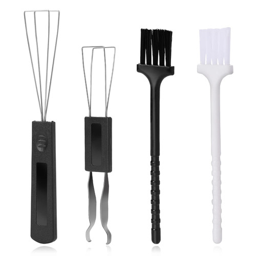Sliverdew Keycap Puller Kit,4 Pcs Keycap Remover Tool Set Keyboard Key Remover Mechanical Keyboard Switch Puller Stainless Steel Key Puller with Keyboard Cleaning Brush for Mechanical Keyboard Clean