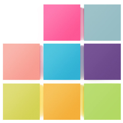 8-Pack Sticky Notes, 3x3 Inches Self-Stick Pads Bright Colors, 100 Sheets/Pad, Strong Adhesive Memo Pads, Easy to Post for Home, Office, School, Notebook