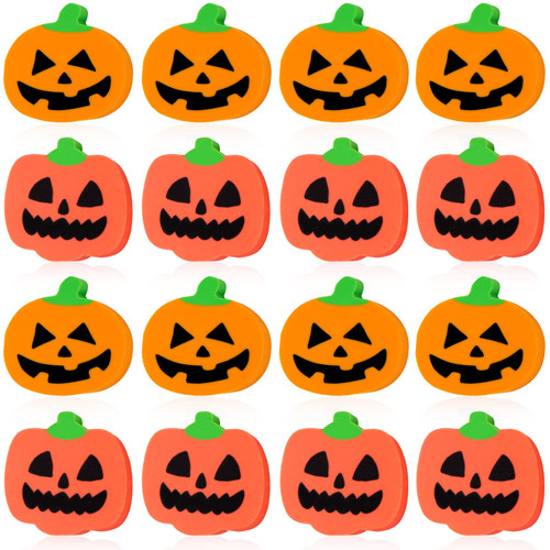 48 Pcs Halloween Pumpkin Erasers for Kids Bulk, Cute Erasers Novelty Pencil Erasers Homework Rewards School Students Classroom Prizes Holiday Party Favors Gifts