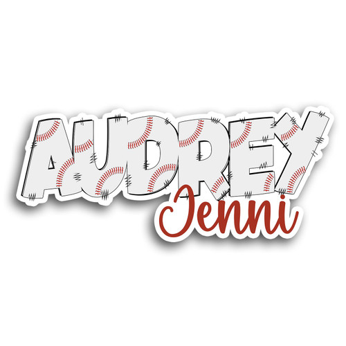 Personalized Name and Number SoftBall Baseball Football Sticker Softball Custom Name Number Decal for Kids Vinyl Sticker for Tumbler Softball Custom Name Labels Sticker (Baseball 1)