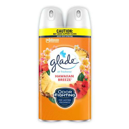 Glade Air Freshener Odor Fighting Room Spray, Hawaiian Breeze, 8.3 oz, 2 Count