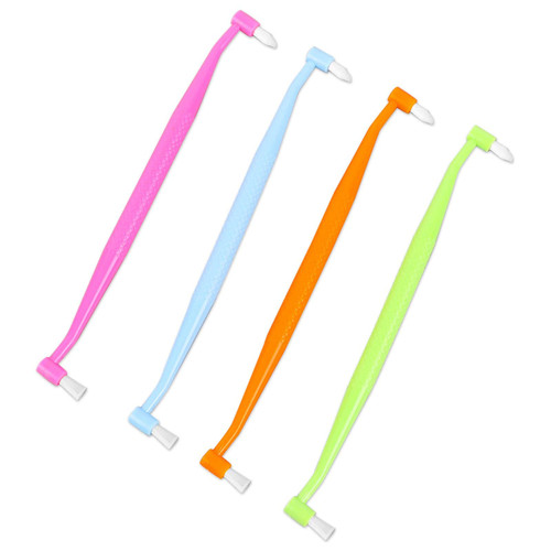 Braces Toothbrush,4 Pcs Double-Ended Orthodontic Toothbrush Interspace Brush Tuft Toothbrush Tiny Small Soft Trim Head and Flat Head End Tuft Toothbrush for Braces and Teeth Detail Cleaning