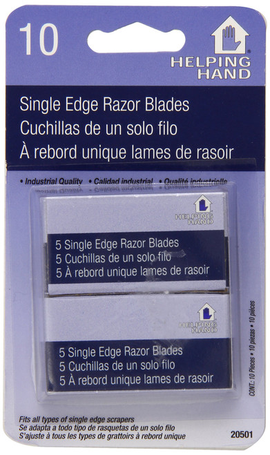 Helping Hand Single Edge Razor Blades, 10 Count