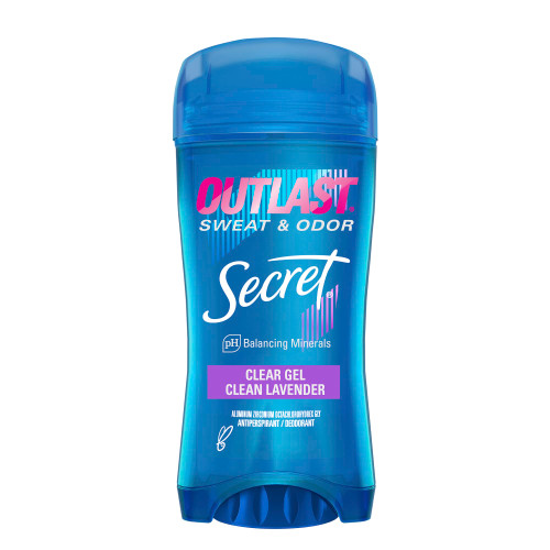 Secret Outlast Clear Gel Antiperspirant Deodorant for Women, Clean Lavendar 2.6 oz