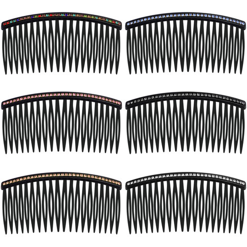 MARY LAVENDER Side Hair Combs with Rhinestone for Women Hold Bangs Hair Twist Comb French Twist Hair Pin Clips Hair Accessories Decorative Comb for Women Kids Girls 6pcs MARY LAVENDER Side Hair Combs with Rhinestone for Women Hold Bangs Hair Twist Comb French Twist Hair Pin Clips Hair Accessories Decorative Comb for Women Kids Girls 6pcs