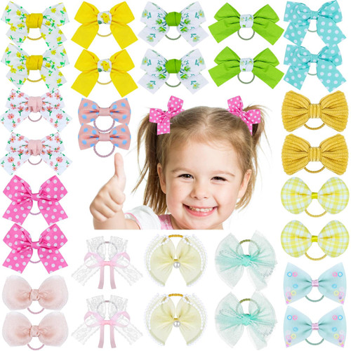 30Pcs Baby Hair Ties with Bows, Small Toddler Hair Ties, Elastic Ponytail Holders for Toddler Girls Kids Hair Accessories 30Pcs Baby Hair Ties with Bows, Small Toddler Hair Ties, Elastic Ponytail Holders for Toddler Girls Kids Hair Accessories