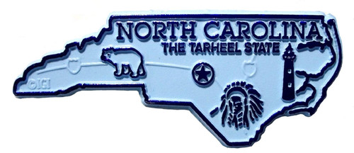 North Carolina State Map Fridge Magnet