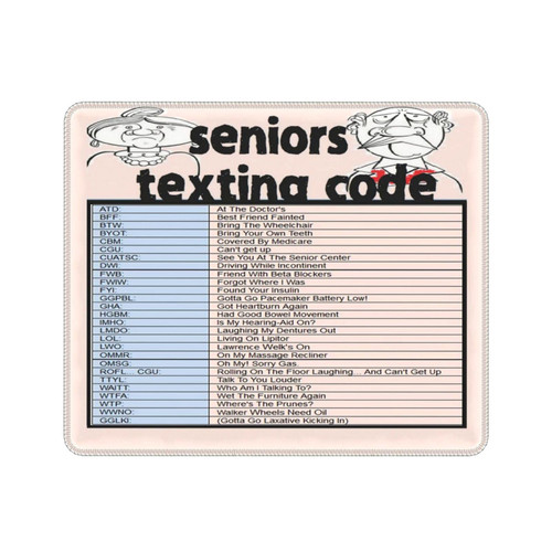 Mouse Pads Stitched Edges Premium-Textured Gaming Mousepad Senior/Texting Mouse Mat with Code Non-Slip Rubber Base Mousepad for Laptop,Computer & PC,10 x 12 inches