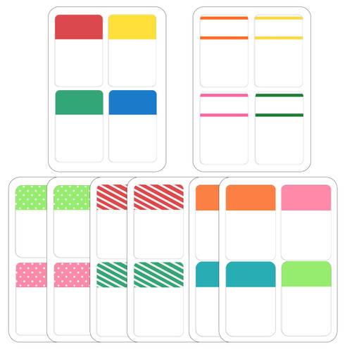 YUXIANLB Tabs Sticky Tabs Index Tabs, 640 Pieces Colored Page Markers Labels, Writable and Repositionable Sticky Notes for Documents Books Paper Notebooks Filing and Folders[20 Styles]
