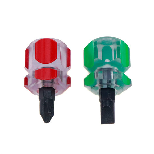 MY MIRONEY 6mm Short Stubby Screwdriver Mini Ultra Short Sewing Machine Screwdriver, 1PCS Flat Head Screwdriver and 1PCS Phillips Screwdriver