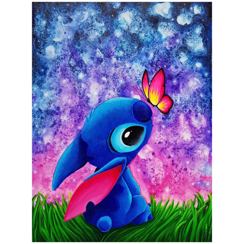 hkejoi Stitch Diamond Painting Kits for Adults-Stitch Diamond Art Kits for Adults, Stitch Gem Art Kits for Adults for Gift Home Wall Decor(12x16inch)
