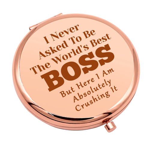Boss Gifts for Women Appreciation Gift Compact Makeup Mirror for Leader Manager Women Bosses Day Gift Ideas Going Away Gifts Thank You Gift Folding Makeup Mirror Birthday Retirement Gifts
