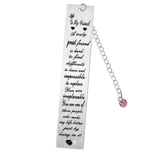 Best Friend Bookmark Gifts Friendship Metal Bookmarks Present Book Lover Friend Birthday Christmas Graduation Bookmark Keepsake
