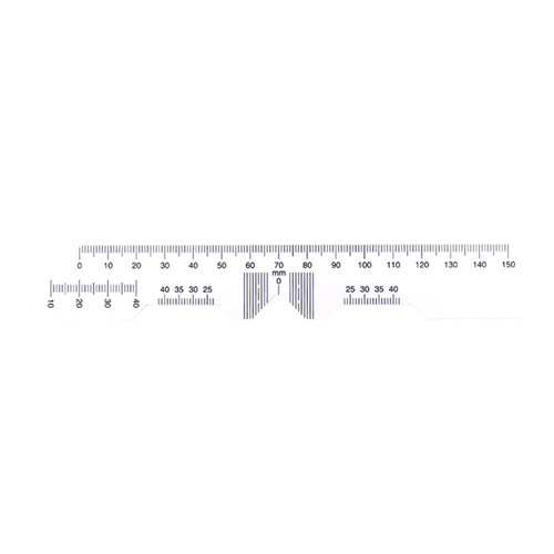 2 Pieces PD Ruler Measure Optical Vernier PD Ruler Pupil Distance Meter Ruler Eye Ophthalmic Tool for Eye Test Pupillary Distance Ruler Plastic Optical Pd Ruler Pupil Distance Meter Eye Tool
