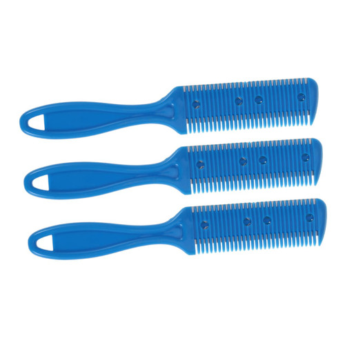 minkissy 3pcs Razor Comb for Hair Trimming Hair Trimmer Razor Comb Hair Cutter Comb Cutting Scissors Hair Cutter Comb with Blades Razor Hair Scissors Stainless Steel Utilities Double Edge