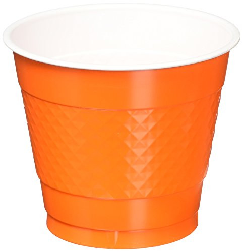 Orange Peel Plastic Cups | 9oz. | Pack of 20 | Party Supply