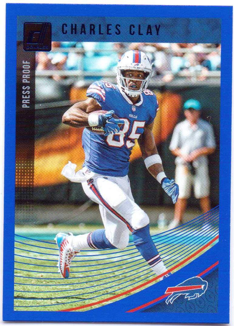Charles Clay 2018 Donruss Press Proof Blue #31 - Buffalo Bills Charles Clay 2018 Donruss Press Proof Blue #31 - Buffalo Bills
