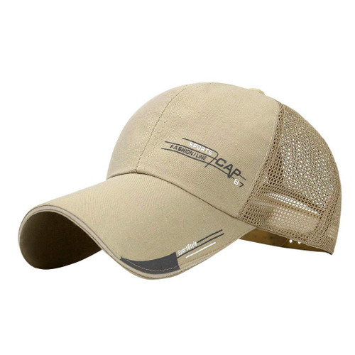 MANHONG Outdoor Adjustable Unisex Cap Hip-hop Hat Baseball Women Mesh Trucker Men Sport Baseball Quakes Baseball Hat Khaki