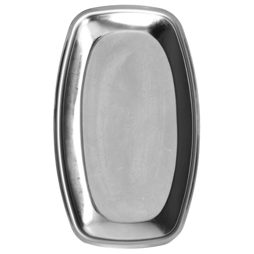 Stainless Steel Trinket Tray, Oval Serving Tray Silver Tray Towel Storage Dish Plate Cosmetics Jewelry Organizer Tea Fruit Trays(S)