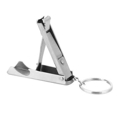 2 in 1 Nail Clippers for Thick Nails, Toenail Clippers with Key Chain Ring, Fingernail and Toenail Clipper Cutters for Thick Toenails or Fingernails