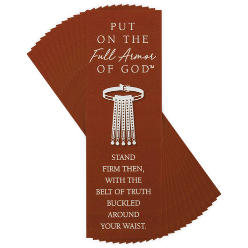 Dicksons Put On Full Armor of God Belt of Truth 6.5 inch Paper Bookmark Pack of 12