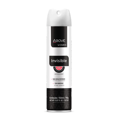 ABOVE Invisible - 48 Hours Antiperspirant Deodorant for Women - Fennel Fragrance - Dry Spray Protects Against Sweat and Body Odor - Delivers Instant Freshness - Stain and Alcohol Free - 3.17 oz