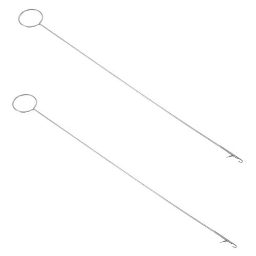 NUOBESTY 2pcs Loop Turner Hook Turner for Beads Knitting Turner Hooks Fabric Turner Tool Sewing Threading The Turner Hook Sewing Turner Sewing Loop Tool Crochet Supplies Stainless Steel