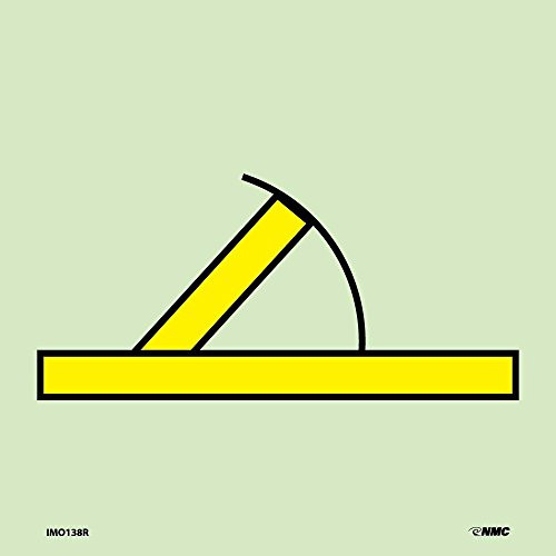 National Marker Corp. IMO138R IMO, Symbol, B Class Swing Fire Door, 6 Inch X 6 Inch, Glow Rigid Laminated