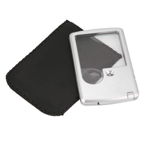 Credit Card Magnifying Glass, Handheld Magnifying Glass/Magnifier Lens Loupe Optical Lens with LED Light Pocket Square Magnifier 3X 6X Lens Credit Card Magnifying Glass, Handheld Magnifying Glass/Magnifier Lens Loupe Optical Lens with LED Light Pocket Square Magnifier 3X 6X Lens