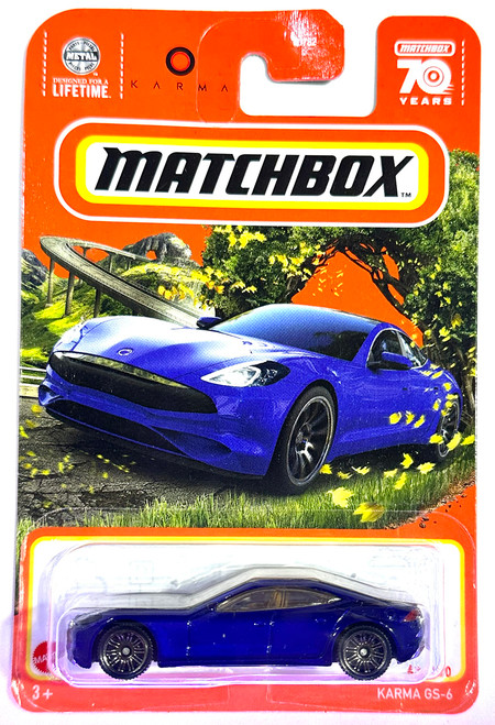 Matchbox - Karma GS-6 - Blue - Matchbox 70 Years - 2023 - Mint/NrMint - Ships Bubble Wrapped in a Correctly Sized Box